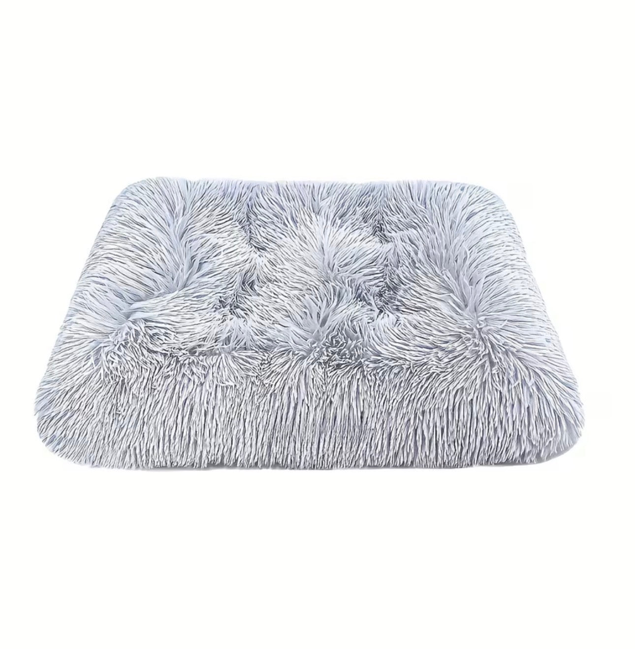 Plush Dog Bed - Gray