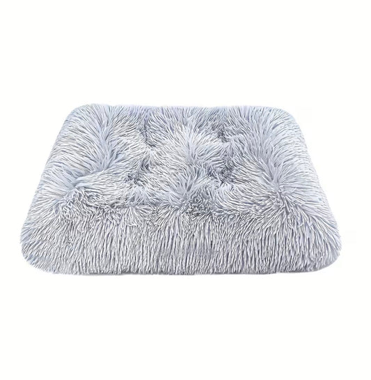 Plush Dog Bed - Gray